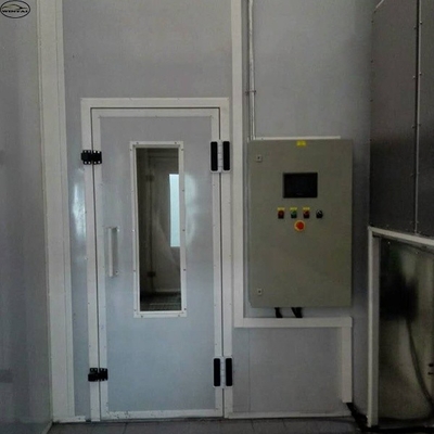 Ελέγχου ρύπανσης Μηχανή βαφής αυτοκινήτων Εγκρίθηκε από το CE Τμήμα ψεκασμού αυτοκινήτων με ανεμιστήρα ευρωπαϊκού τύπου