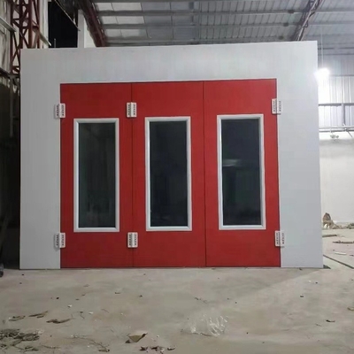 Ελέγχου ρύπανσης Μηχανή βαφής αυτοκινήτων Εγκρίθηκε από το CE Τμήμα ψεκασμού αυτοκινήτων με ανεμιστήρα ευρωπαϊκού τύπου