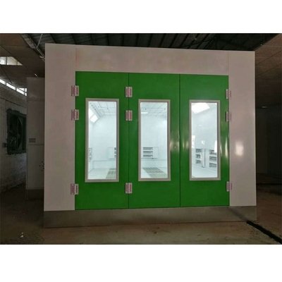 Ελέγχου ρύπανσης Μηχανή βαφής αυτοκινήτων Εγκρίθηκε από το CE Τμήμα ψεκασμού αυτοκινήτων με ανεμιστήρα ευρωπαϊκού τύπου