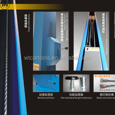 5000KGS 380v 2 Post Car Hoist Διπλός κύλινδρος υδραυλικός για SUV Μίνι λεωφορεία