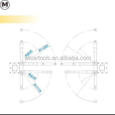 5000KGS 380v 2 Post Car Hoist Διπλός κύλινδρος υδραυλικός για SUV Μίνι λεωφορεία