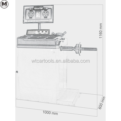 80kg WRB-085 LCD Display Smart Tire Balancer Machine για 30 ιντσών ελαστικά