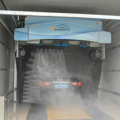 Ενιαίο άγγιγμα χωρίς άγγιγμα εξοπλισμός πλύσης αυτοκινήτων με 6 στεγνωτήρες και 8m Lx5mm σιδηροτροχιά μέγεθος άγγιγμα χωρίς άγγιγμα αυτόματο σύστημα ανάκτησης νερού πλύσης αυτοκινήτου