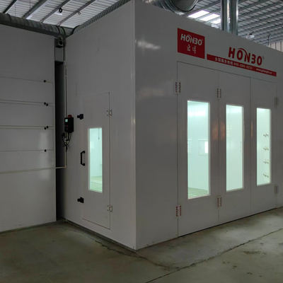 Ελέγχου ρύπανσης Μηχανή βαφής αυτοκινήτων Εγκρίθηκε από το CE Τμήμα ψεκασμού αυτοκινήτων με ανεμιστήρα ευρωπαϊκού τύπου