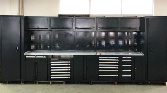 Κινητός Μεγάλος Νέος Μαύρος Πάγκος Εργασίας Γκαράζ / για Συνδυασμό Εργαστηρίου από Ατσάλι με Ντουλάπι Εργαλείων