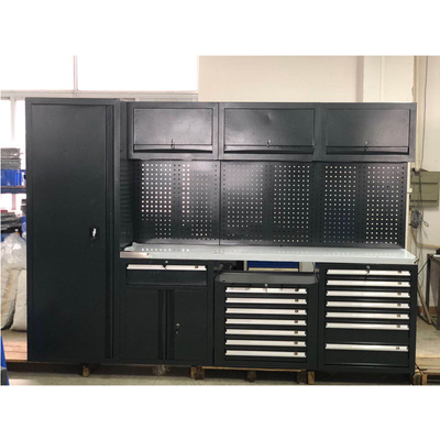 Κινητός Μεγάλος Νέος Μαύρος Πάγκος Εργασίας Γκαράζ / για Συνδυασμό Εργαστηρίου από Ατσάλι με Ντουλάπι Εργαλείων