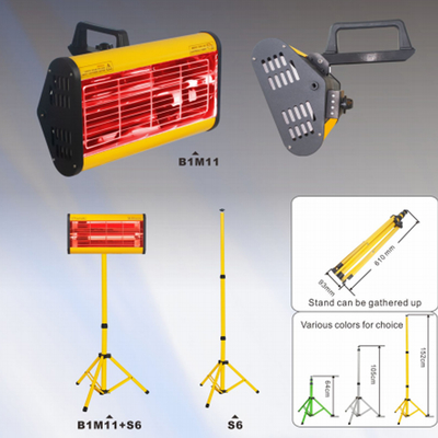 Φορητός λαμπτήρας ψησίματος βαφής υπερύθρων Εξοπλισμός σκλήρυνσης βαφής αυτοκινήτων Φώτα ψησίματος