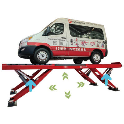 Σχήμα Y κάθετη άνοδος ψαλίδι αυτοκινητοκινητήρα ανελκυστήρας για ευθυγράμμιση τροχών ανελκυστήρας βαρέος φόρος 11 κυλίνδρων ανυψωτική ικανότητα 5500kgs