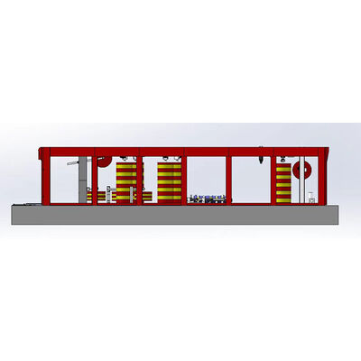 Καλωδιακή αλυσίδα με επίπεδα καλώδια Αυτοματοποιημένο εξοπλισμό πλύσης αυτοκινήτων με 14 βούρτσες Αυτοκίνητο πλύσιμο αυτοκινήτων με 6 βαφές