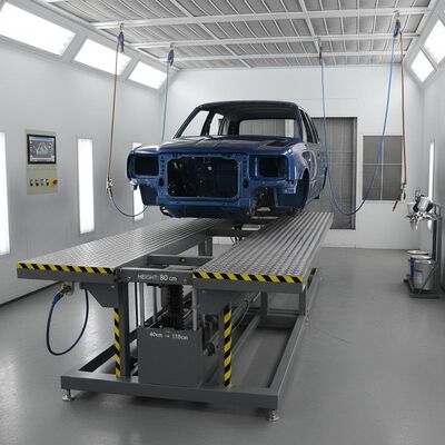 Αμαξοστοιχία αυτοκόλλησης με ρυθμιζόμενο ύψος πάγκου 40cm έως 118cm 300mm βάση χάλυβα και εξαρτήματα ελέγχου Schneider